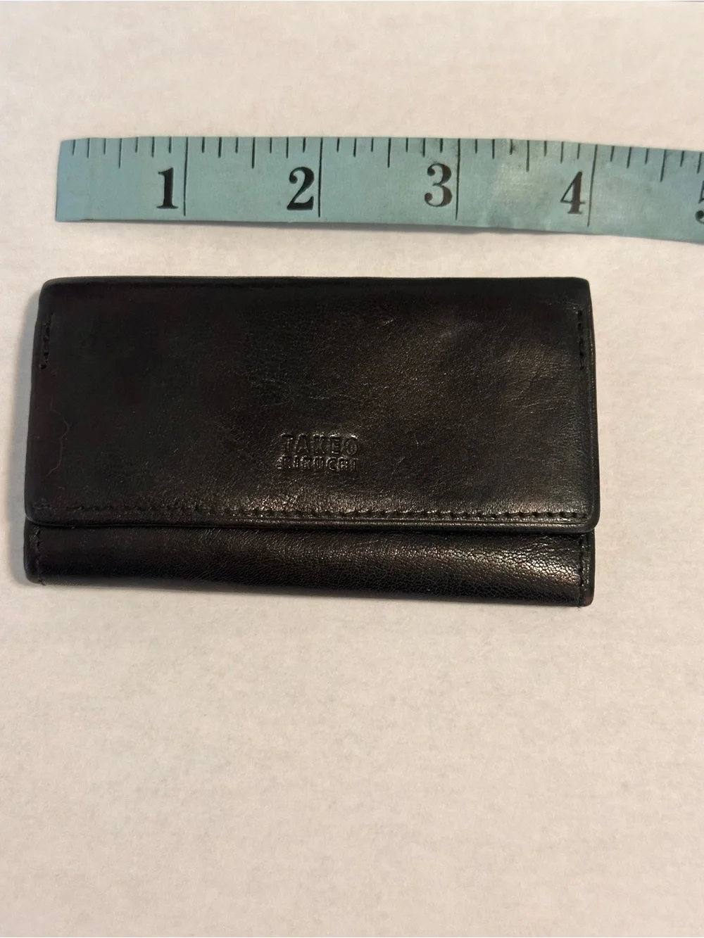 Takeo Japan Black Leather Key & Card Organizer
